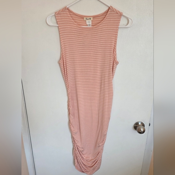 Brandy Blu Maternity Dress Striped Medium  Vacation Cruise Resort Comfy NWT - Picture 1 of 6